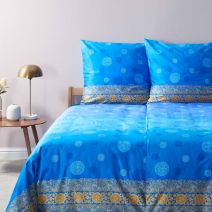 Pallavicino dekbedovertrek Bassetti - turquoise (240 x 220 cm) met uni slopen naar keuze